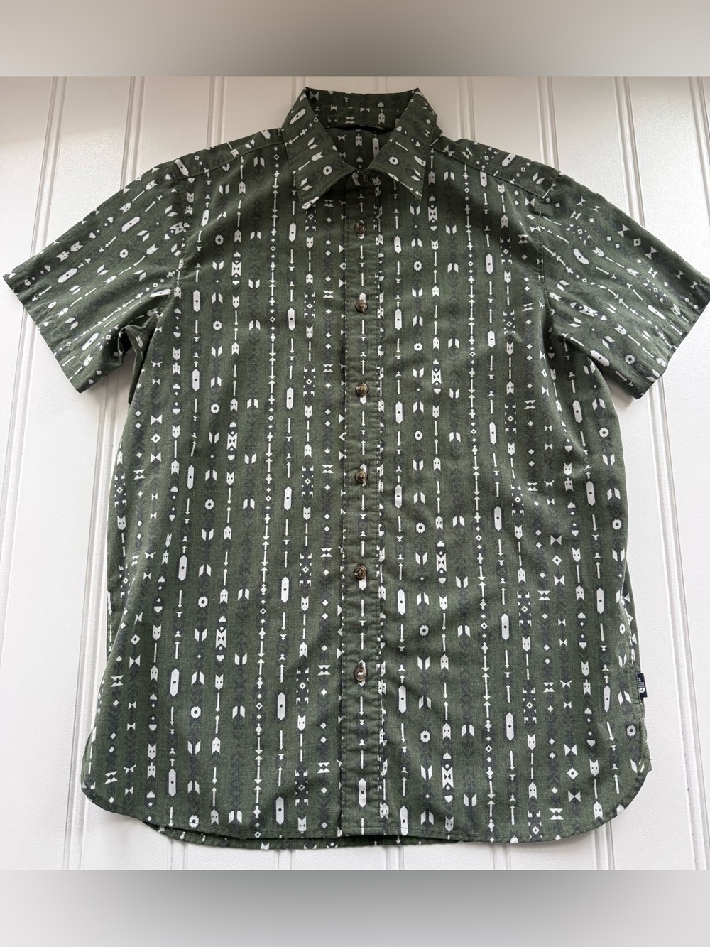 The North Face Mens Short Sleeve Button Down Large Shirt